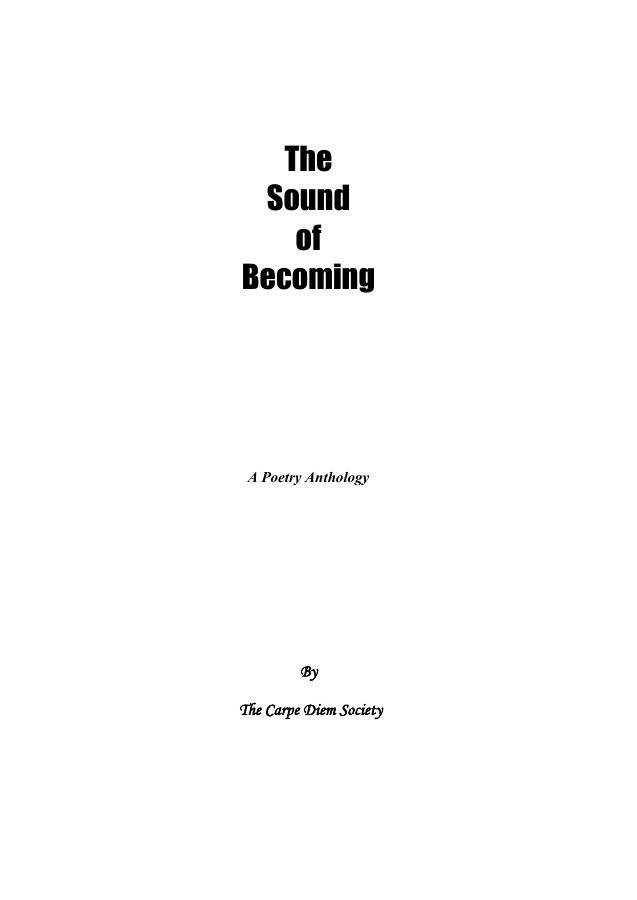 Cover of The Sound of Becoming poetry anthology