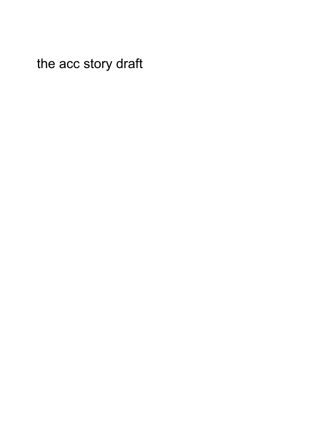 First page of The ACC Story